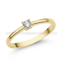 E365SC - CIRKÓNIA köves Sárga arany Eljegyzési Gyűrű