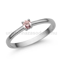 E365FZR - RÓZSASZÍN ZAFÍR köves Fehér arany Eljegyzési Gyűrű
