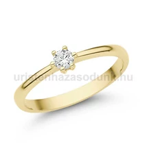 E366SC - CIRKÓNIA köves Sárga arany Eljegyzési Gyűrű