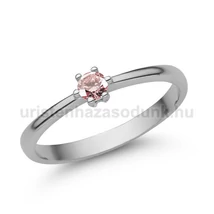 E366FZR - RÓZSASZÍN ZAFÍR köves Fehér arany Eljegyzési Gyűrű