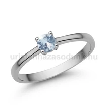 E367FK - AKVAMARIN köves Fehér arany Eljegyzési Gyűrű
