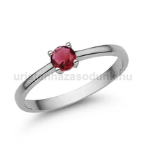 E367FR - Rubin köves Fehér arany Eljegyzési gyűrű
