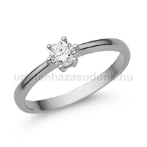 E368FZF - FEHÉR ZAFÍR köves Fehér arany Eljegyzési Gyűrű