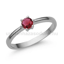 E368FR - Rubin köves Fehér arany Eljegyzési gyűrű E368FR - Rubin köves Fehér arany Eljegyzési gyűrű