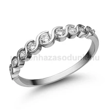 E369FC - Cirkónia köves Fehér arany Eljegyzési gyűrű