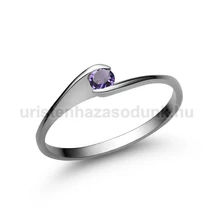 E5FM - AMETISZT köves Fehér arany Eljegyzési Gyűrű