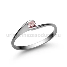E5FZR - RÓZSASZÍN ZAFÍR köves Fehér arany Eljegyzési Gyűrű
