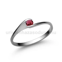 E5FR - RUBIN köves Fehér arany Eljegyzési Gyűrű