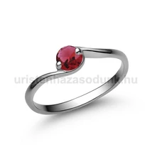 E6FR - RUBIN köves Fehér arany Eljegyzési Gyűrű