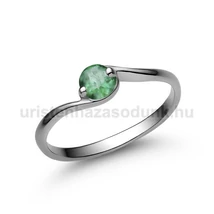 E6FS - SMARAGD köves Fehér arany Eljegyzési Gyűrű