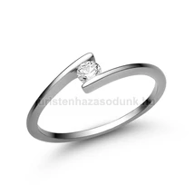 E7FZF - FEHÉR ZAFÍR köves Fehér arany Eljegyzési Gyűrű