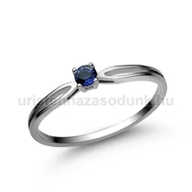 E8FZK - KÉK ZAFÍR köves Fehér arany Eljegyzési Gyűrű