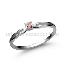 E8FZR - RÓZSASZÍN ZAFÍR köves Fehér arany Eljegyzési Gyűrű