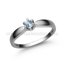 E9FK - AKVAMARIN köves Fehér arany Eljegyzési Gyűrű