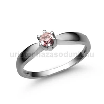 E9FZR - RÓZSASZÍN ZAFÍR köves Fehér arany Eljegyzési Gyűrű