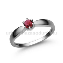 E9FR - RUBIN köves Fehér arany Eljegyzési Gyűrű