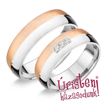 UHAG066 EZÜST KARIKAGYŰRŰ CIRKÓNIA KÖVEKKEL