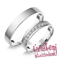 4FL11B KLASSZIKUS KARIKAGYŰRŰ GYÉMÁNT KÖVEKKEL