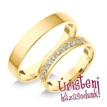 4SL11B KLASSZIKUS KARIKAGYŰRŰ GYÉMÁNT KÖVEKKEL