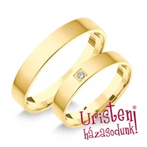 4SL1B KLASSZIKUS KARIKAGYŰRŰ GYÉMÁNT KŐVEL